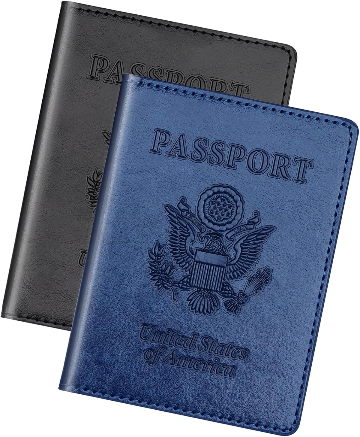 Rose Gold & Gray Passport Holder for Travel, Passport Wallet Cover Case for Family Women Men Cruise Essentials, Travel Must Haves Passports Book Protector