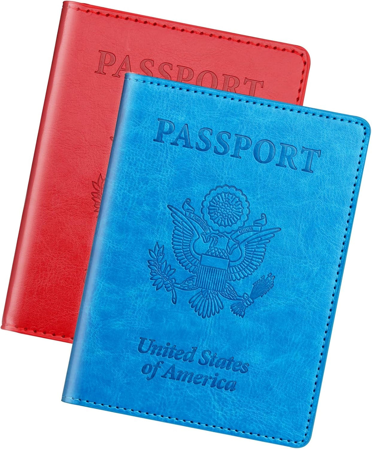 Rose Gold & Gray Passport Holder for Travel, Passport Wallet Cover Case for Family Women Men Cruise Essentials, Travel Must Haves Passports Book Protector