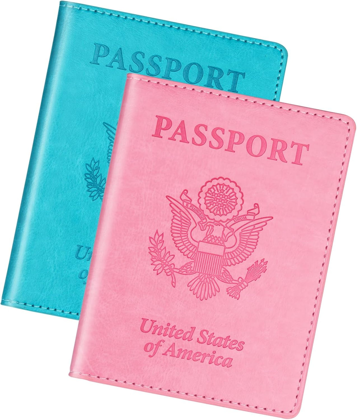 Rose Gold & Gray Passport Holder for Travel, Passport Wallet Cover Case for Family Women Men Cruise Essentials, Travel Must Haves Passports Book Protector