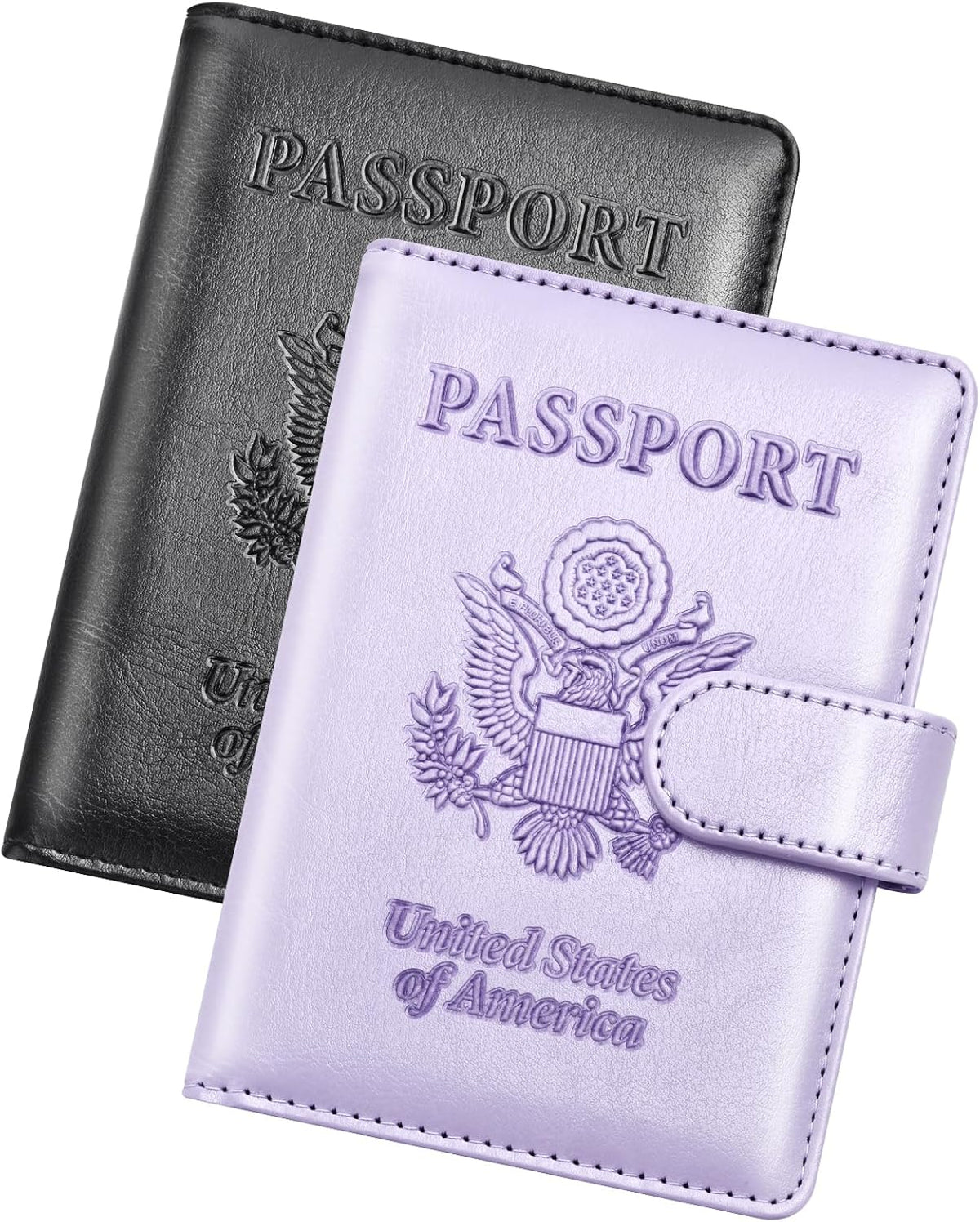 Rose Gold & Gray Passport Holder for Travel, Passport Wallet Cover Case for Family Women Men Cruise Essentials, Travel Must Haves Passports Book Protector