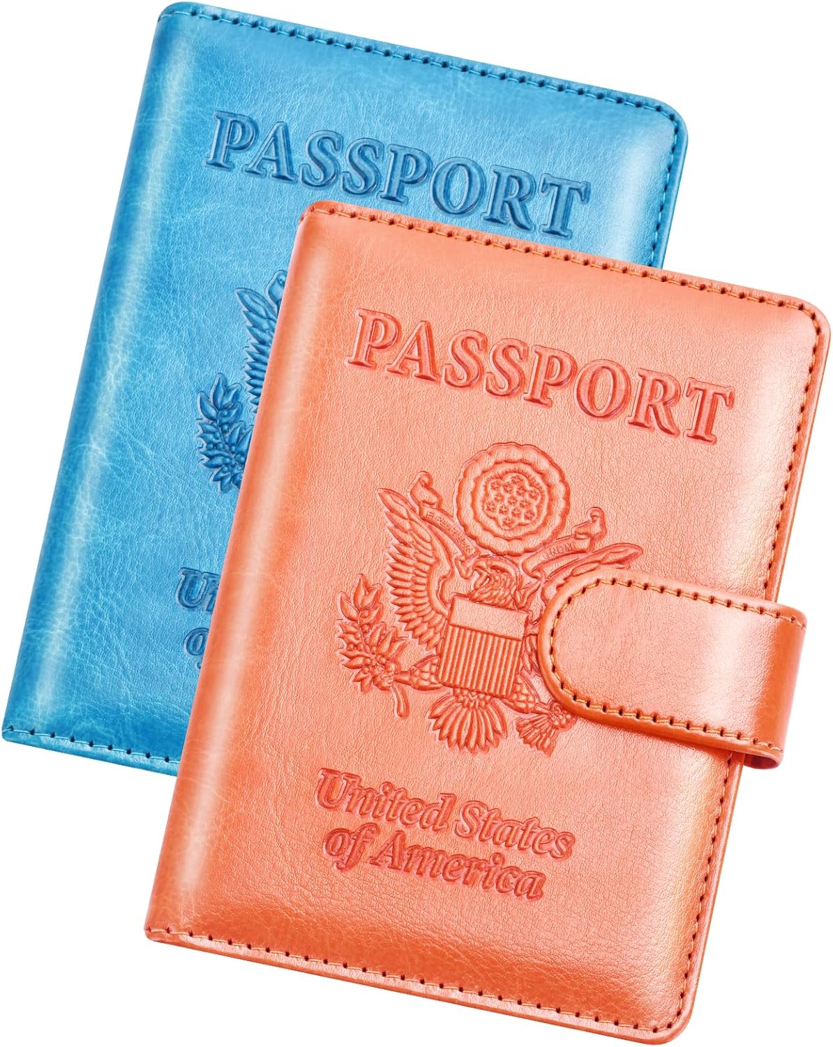 Rose Gold & Gray Passport Holder for Travel, Passport Wallet Cover Case for Family Women Men Cruise Essentials, Travel Must Haves Passports Book Protector