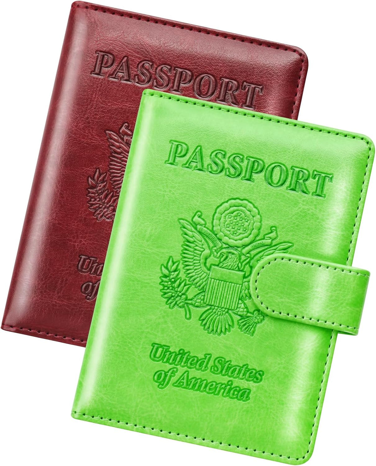 Rose Gold & Gray Passport Holder for Travel, Passport Wallet Cover Case for Family Women Men Cruise Essentials, Travel Must Haves Passports Book Protector