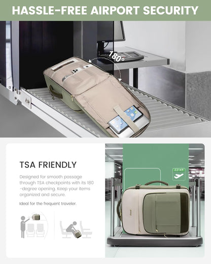 40L Travel Backpack for Women & Men - 17.3 Inch Carry On Backpack & Personal Item Backpack for Airlines, Spacious and Durable Design, with 3 Packing Cubes