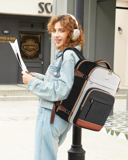40L Travel Backpack for Women & Men - 17.3 Inch Carry On Backpack & Personal Item Backpack for Airlines, Spacious and Durable Design, with 3 Packing Cubes