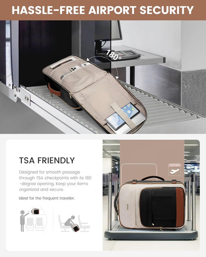 40L Travel Backpack for Women & Men - 17.3 Inch Carry On Backpack & Personal Item Backpack for Airlines, Spacious and Durable Design, with 3 Packing Cubes