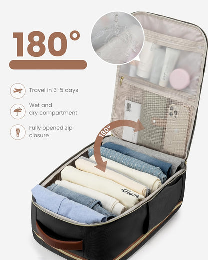40L Travel Backpack for Women & Men - 17.3 Inch Carry On Backpack & Personal Item Backpack for Airlines, Spacious and Durable Design, with 3 Packing Cubes