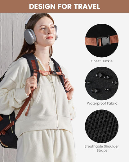 40L Travel Backpack for Women & Men - 17.3 Inch Carry On Backpack & Personal Item Backpack for Airlines, Spacious and Durable Design, with 3 Packing Cubes