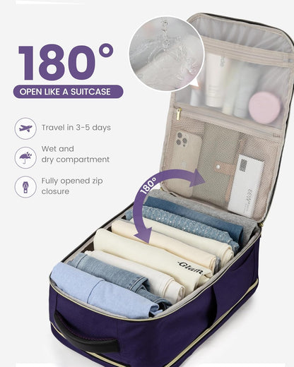 40L Travel Backpack for Women & Men - 17.3 Inch Carry On Backpack & Personal Item Backpack for Airlines, Spacious and Durable Design, with 3 Packing Cubes
