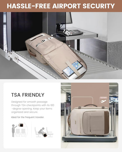 40L Travel Backpack for Women & Men - 17.3 Inch Carry On Backpack & Personal Item Backpack for Airlines, Spacious and Durable Design, with 3 Packing Cubes