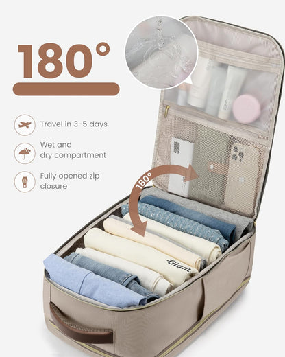 40L Travel Backpack for Women & Men - 17.3 Inch Carry On Backpack & Personal Item Backpack for Airlines, Spacious and Durable Design, with 3 Packing Cubes