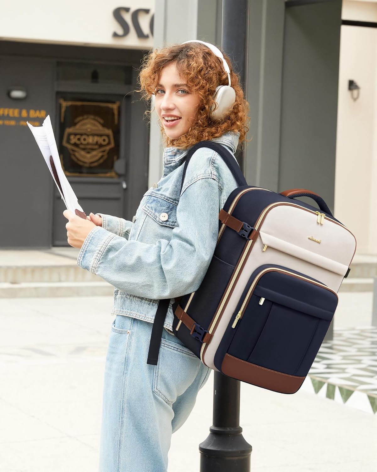 40L Travel Backpack for Women & Men - 17.3 Inch Carry On Backpack & Personal Item Backpack for Airlines, Spacious and Durable Design, with 3 Packing Cubes