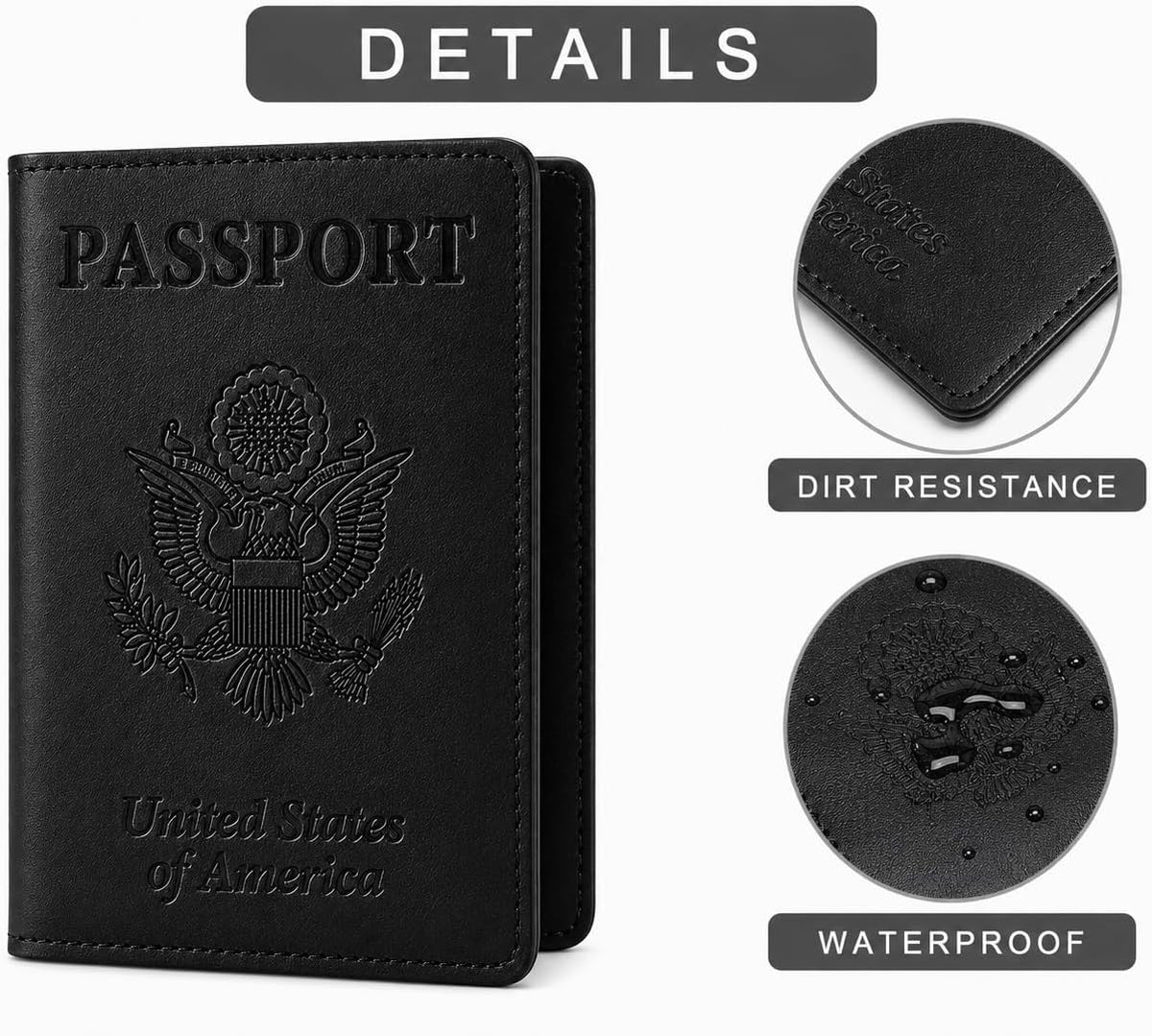 RFID Passport Holder for Travel – PU Leather Passport Cover and Card Holder for Men & Women – Slim Passport Holder with Card Protector Slot, Travel Must Haves (Pink - Lime Green)