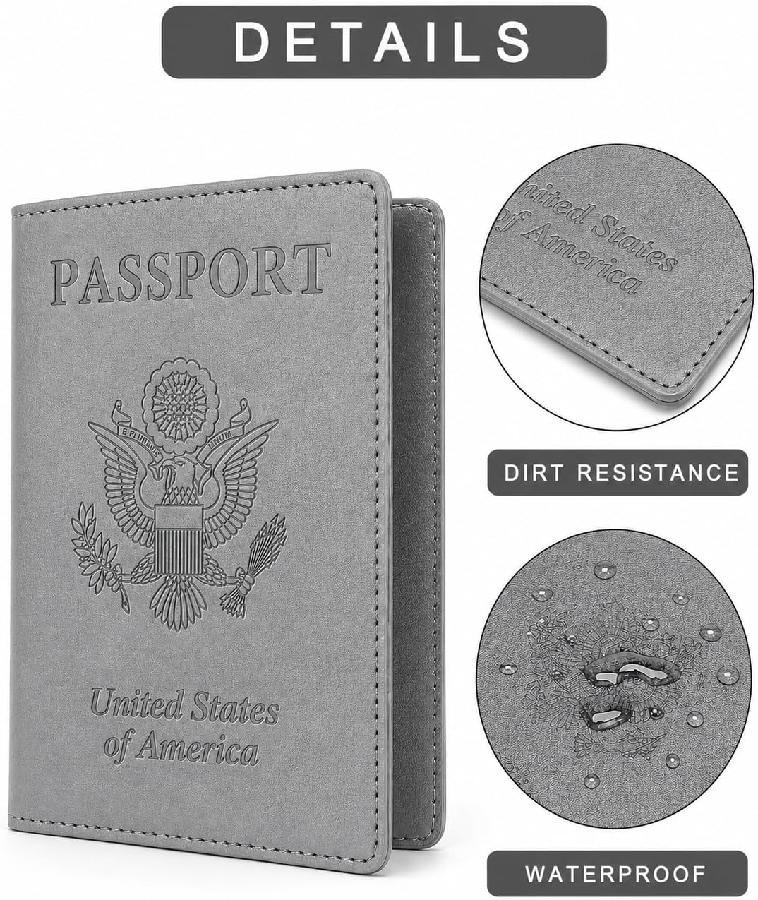 RFID Passport Holder for Travel – PU Leather Passport Cover and Card Holder for Men & Women – Slim Passport Holder with Card Protector Slot, Travel Must Haves (Pink - Lime Green)