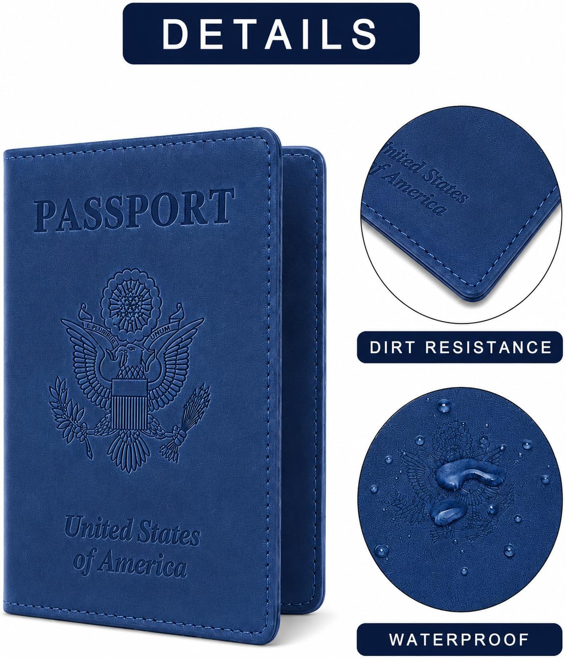 RFID Passport Holder for Travel – PU Leather Passport Cover and Card Holder for Men & Women – Slim Passport Holder with Card Protector Slot, Travel Must Haves (Pink - Lime Green)