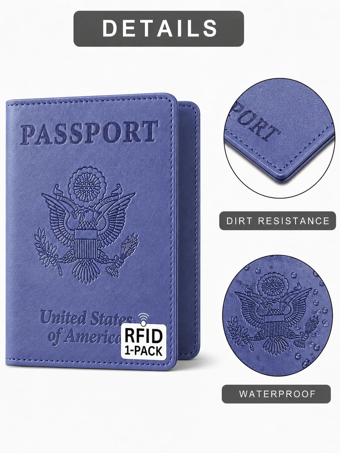 RFID Passport Holder for Travel – PU Leather Passport Cover and Card Holder for Men & Women – Slim Passport Holder with Card Protector Slot, Travel Must Haves (Pink - Lime Green)