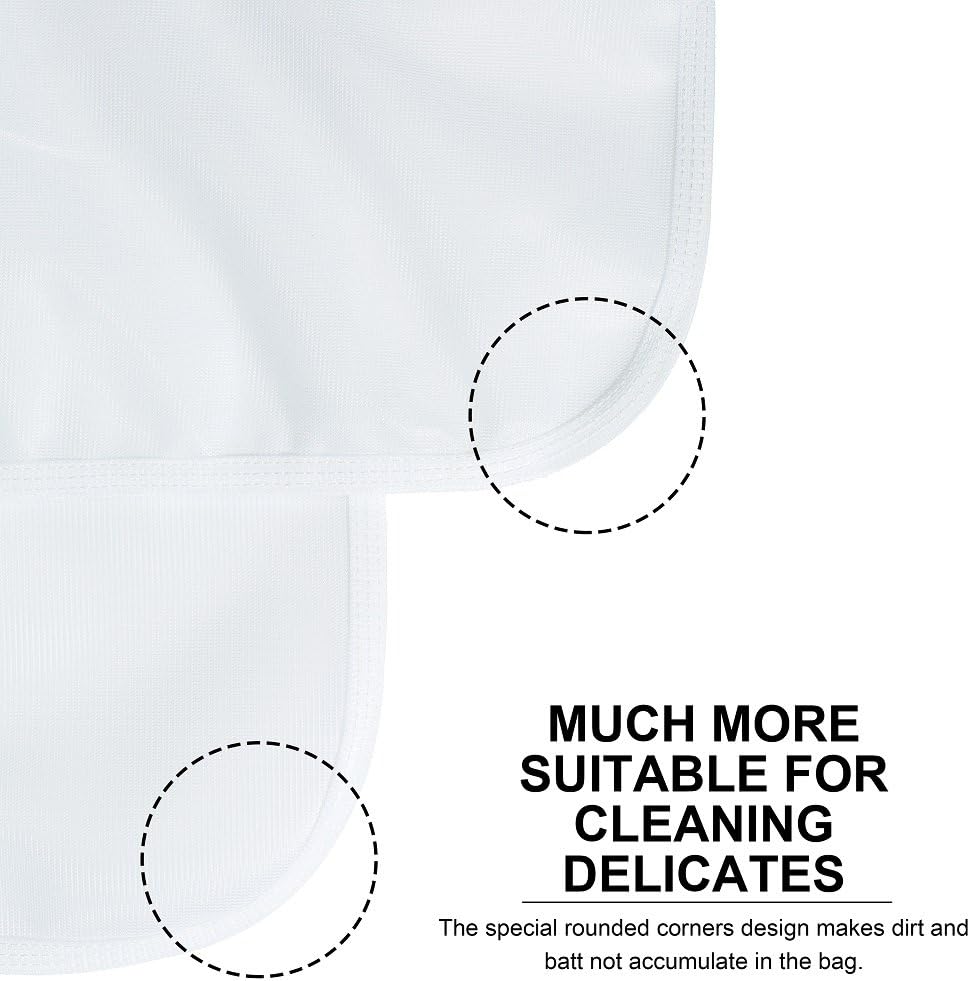 Delicates Laundry Bags, Bra Fine Mesh Wash Bag for Underwear, Lingerie, Bra, Pantyhose, Socks, Use YKK Zipper, Have Hanger Loops, Small Openings (White, 3 Small)