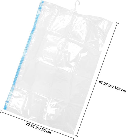 Vacuum Compression Storage Bags Large 70x105cm Hanging Clothes Space Saver Bags Thickened for Travel and Home Organization