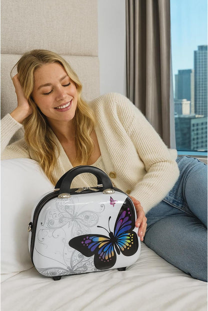 Fashionista 13-Inch Cosmetic Case Shoulder Tote - Butterfly