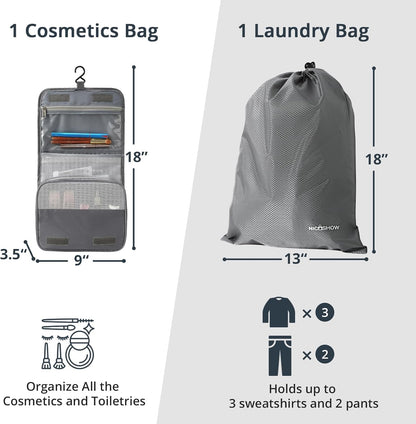 6 Set Compression Packing Cubes for Travel - Compressible, Lightweight, and Space-Saving Packing Cubes, Travel Essentials for Women, Grey