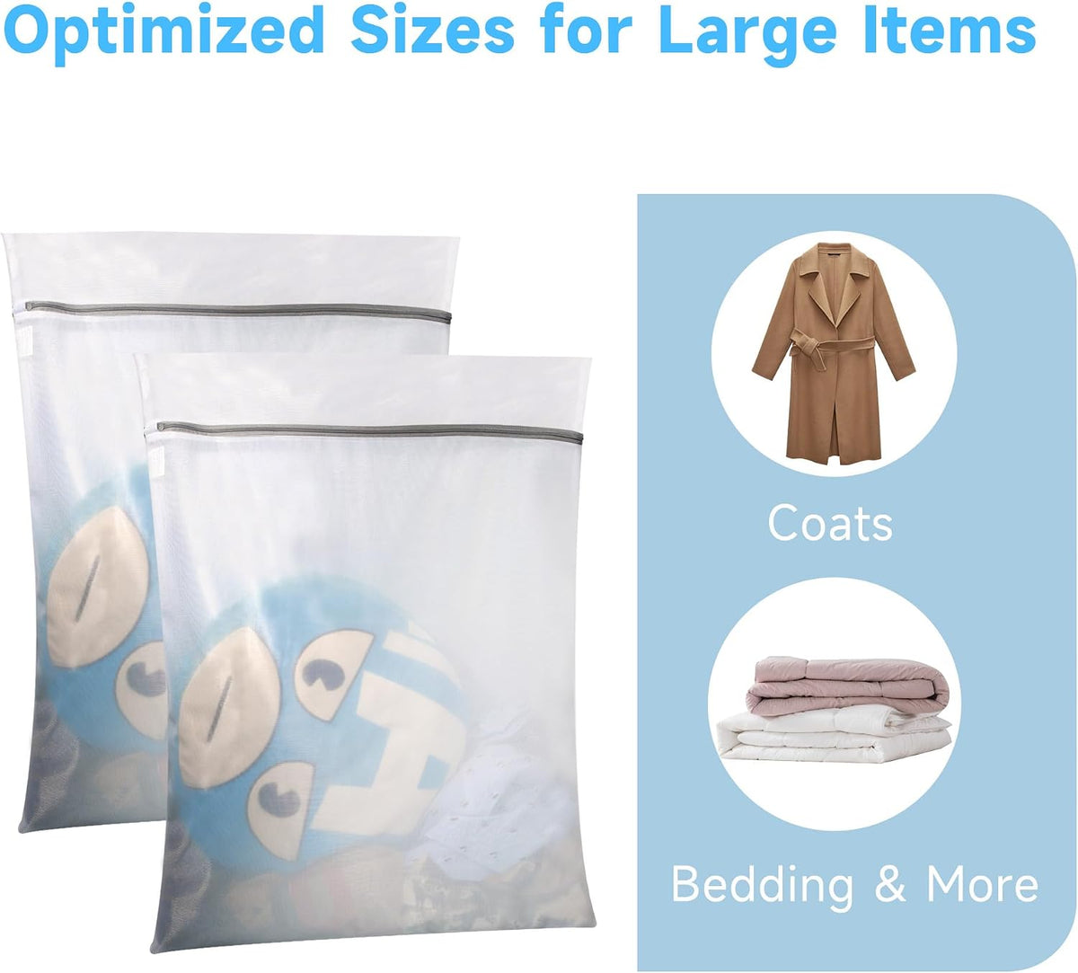 2 Pack Extra Large Mesh Laundry Bag 43 x 35 in – XXXXL Washing Bag | Jumbo for Bedding, Blankets, Clothes, Pet Items, Travel & Storage – Washer Protector Bag for Washing Machine