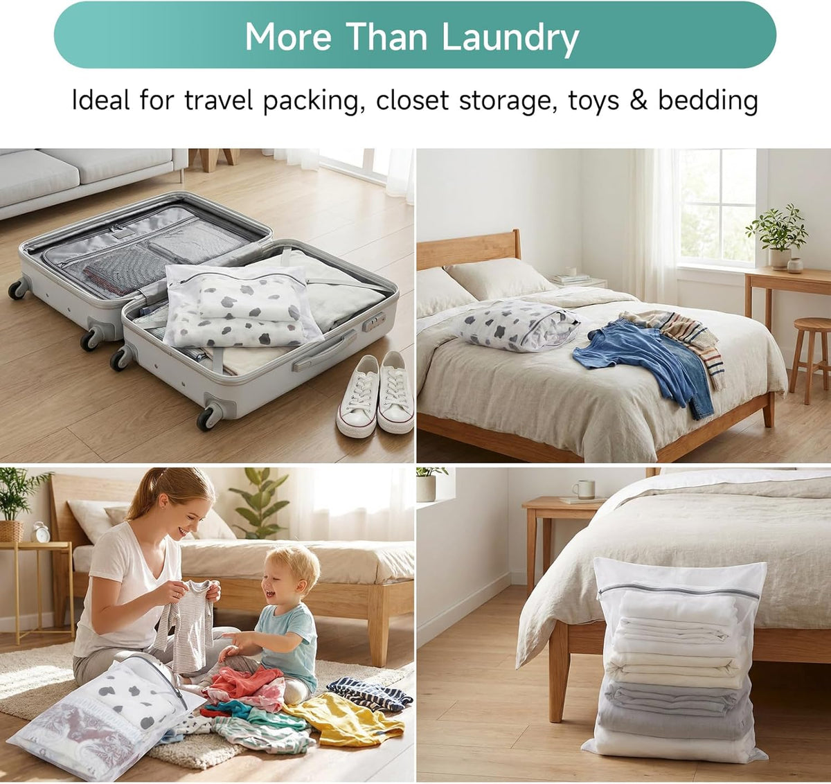 2 Pack Extra Large Mesh Laundry Bag 43 x 35 in – XXXXL Washing Bag | Jumbo for Bedding, Blankets, Clothes, Pet Items, Travel & Storage – Washer Protector Bag for Washing Machine