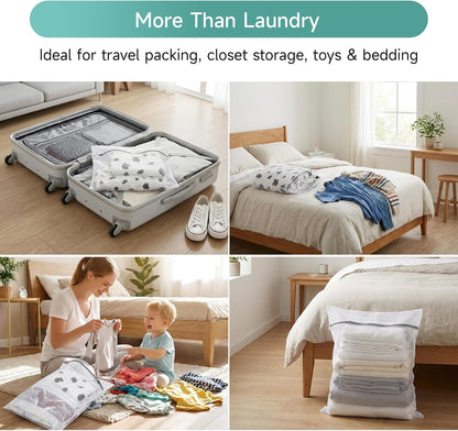 2 Pack Extra Large Mesh Laundry Bag 43 x 35 in – XXXXL Washing Bag | Jumbo for Bedding, Blankets, Clothes, Pet Items, Travel & Storage – Washer Protector Bag for Washing Machine