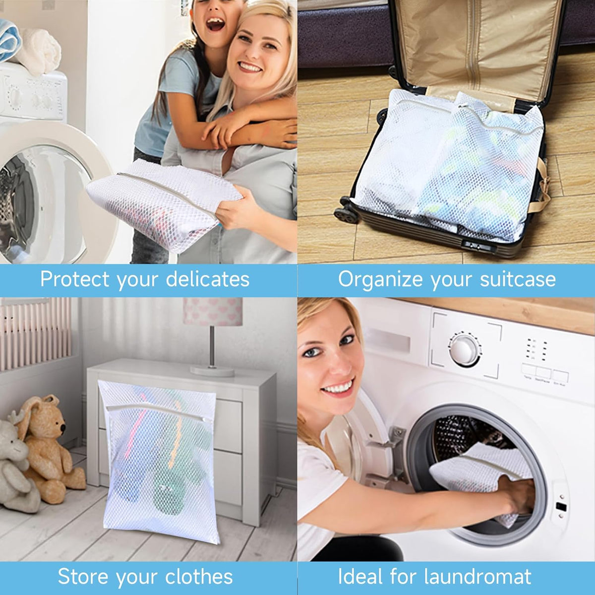 2 Pack Extra Large Mesh Laundry Bag 43 x 35 in – XXXXL Washing Bag | Jumbo for Bedding, Blankets, Clothes, Pet Items, Travel & Storage – Washer Protector Bag for Washing Machine