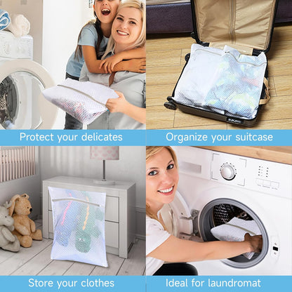 2 Pack Extra Large Mesh Laundry Bag 43 x 35 in – XXXXL Washing Bag | Jumbo for Bedding, Blankets, Clothes, Pet Items, Travel & Storage – Washer Protector Bag for Washing Machine