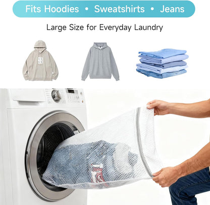 2 Pack Extra Large Mesh Laundry Bag 43 x 35 in – XXXXL Washing Bag | Jumbo for Bedding, Blankets, Clothes, Pet Items, Travel & Storage – Washer Protector Bag for Washing Machine