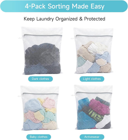 2 Pack Extra Large Mesh Laundry Bag 43 x 35 in – XXXXL Washing Bag | Jumbo for Bedding, Blankets, Clothes, Pet Items, Travel & Storage – Washer Protector Bag for Washing Machine