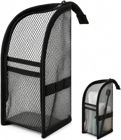 Portable Lightweight Travel Toiletry Bag,Standing Toiletry Bag,Self Standing Travel Toiletry Pouch,Travel Toiletry Bag,Hanging Toiletry Bag,Durable Eva Material,For Travelers And Daily Routine(Black)