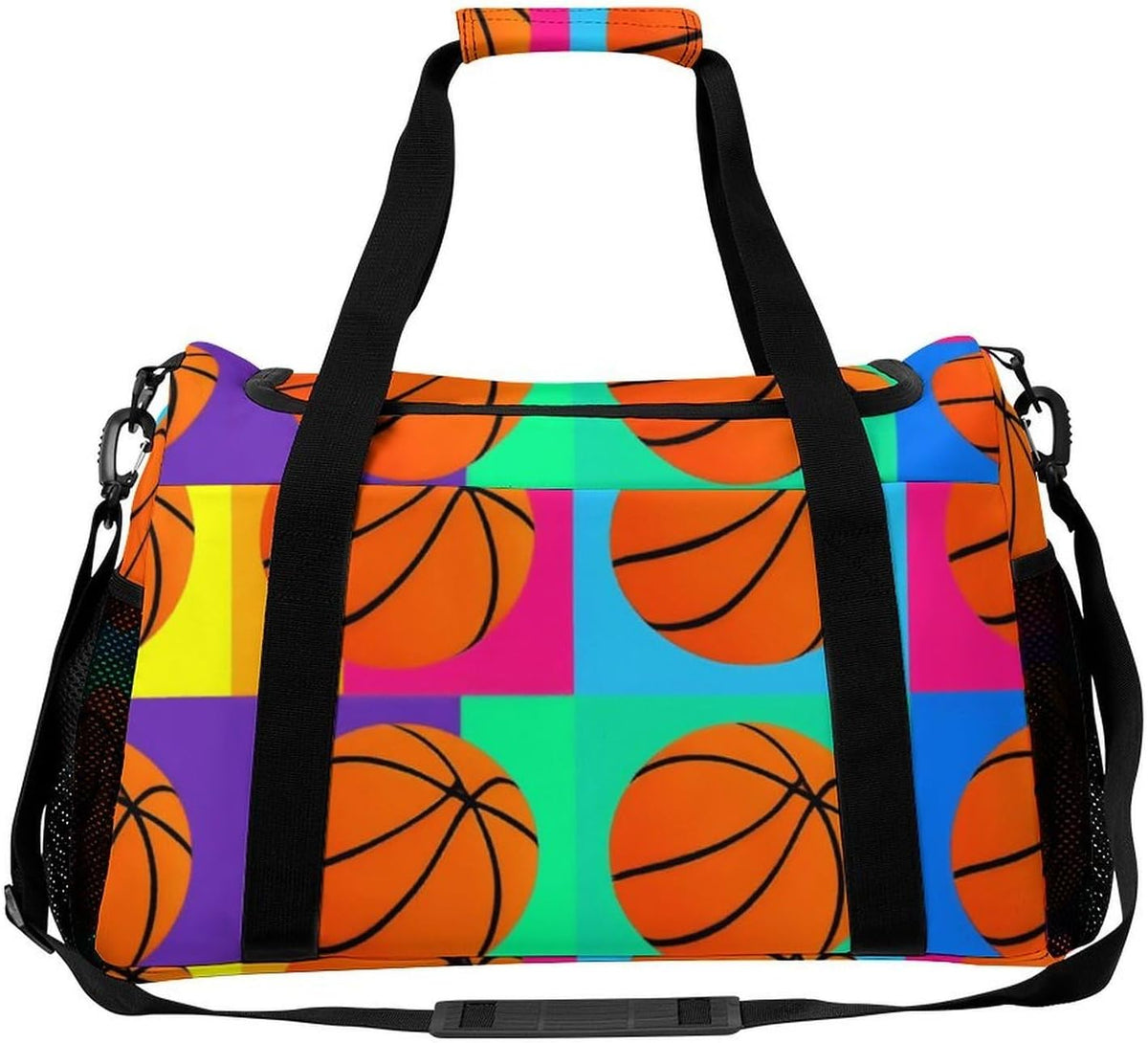 Travel Gym Bag Duffel Sports Weekender Overnight Easy Clean Material for Workout Travel