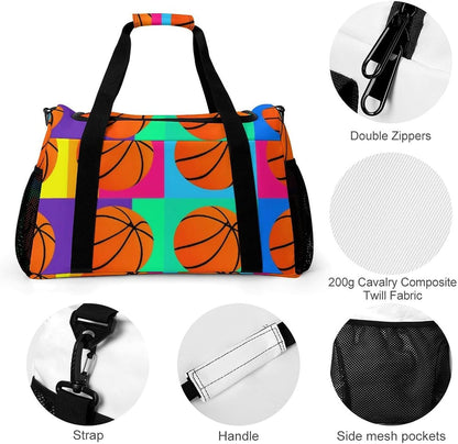 Travel Gym Bag Duffel Sports Weekender Overnight Easy Clean Material for Workout Travel