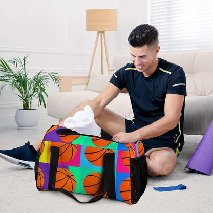 Travel Gym Bag Duffel Sports Weekender Overnight Easy Clean Material for Workout Travel