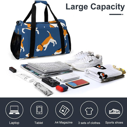 Travel Gym Bag Duffel Sports Weekender Overnight Easy Clean Material for Workout Travel
