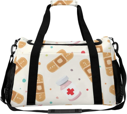 Travel Gym Bag Duffel Sports Weekender Overnight Easy Clean Material for Workout Travel