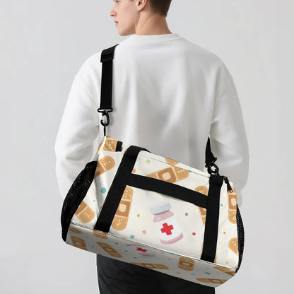 Travel Gym Bag Duffel Sports Weekender Overnight Easy Clean Material for Workout Travel