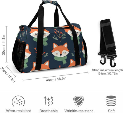 Travel Gym Bag Duffel Sports Weekender Overnight Easy Clean Material for Workout Travel
