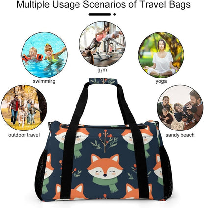 Travel Gym Bag Duffel Sports Weekender Overnight Easy Clean Material for Workout Travel