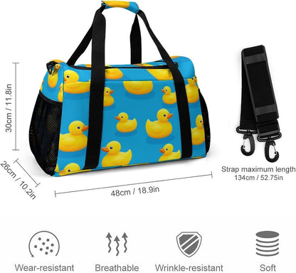 Travel Gym Bag Duffel Sports Weekender Overnight Easy Clean Material for Workout Travel