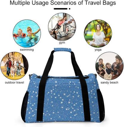 Travel Gym Bag Duffel Sports Weekender Overnight Easy Clean Material for Workout Travel