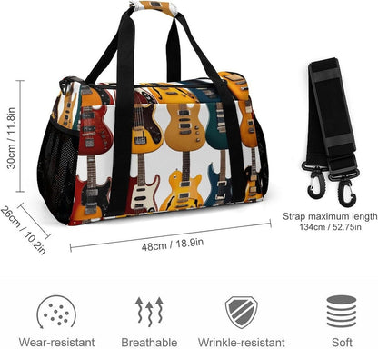 Travel Gym Bag Duffel Sports Weekender Overnight Easy Clean Material for Workout Travel