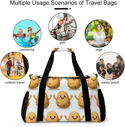 Travel Gym Bag Duffel Sports Weekender Overnight Easy Clean Material for Workout Travel