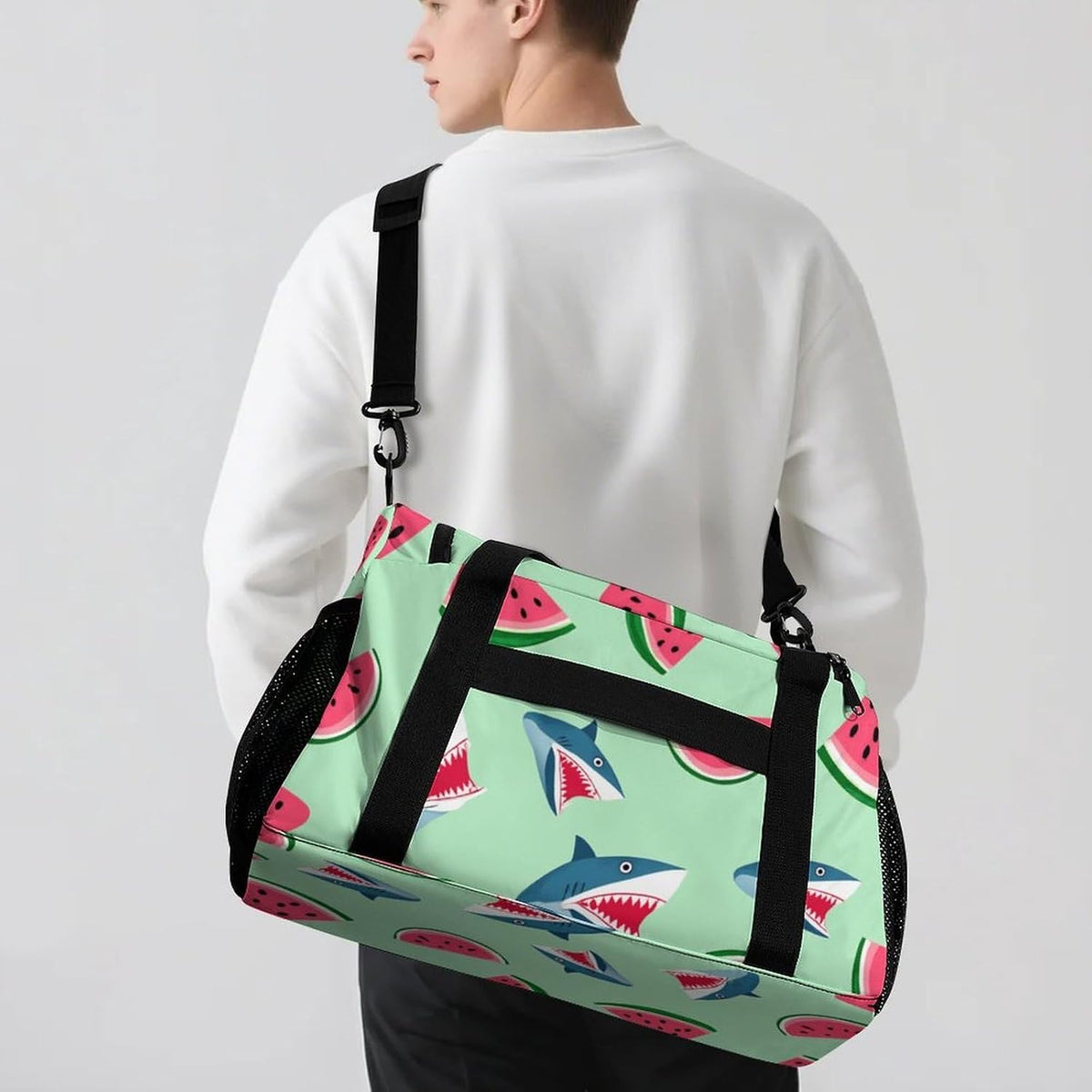 Travel Gym Bag Duffel Sports Weekender Overnight Easy Clean Material for Workout Travel