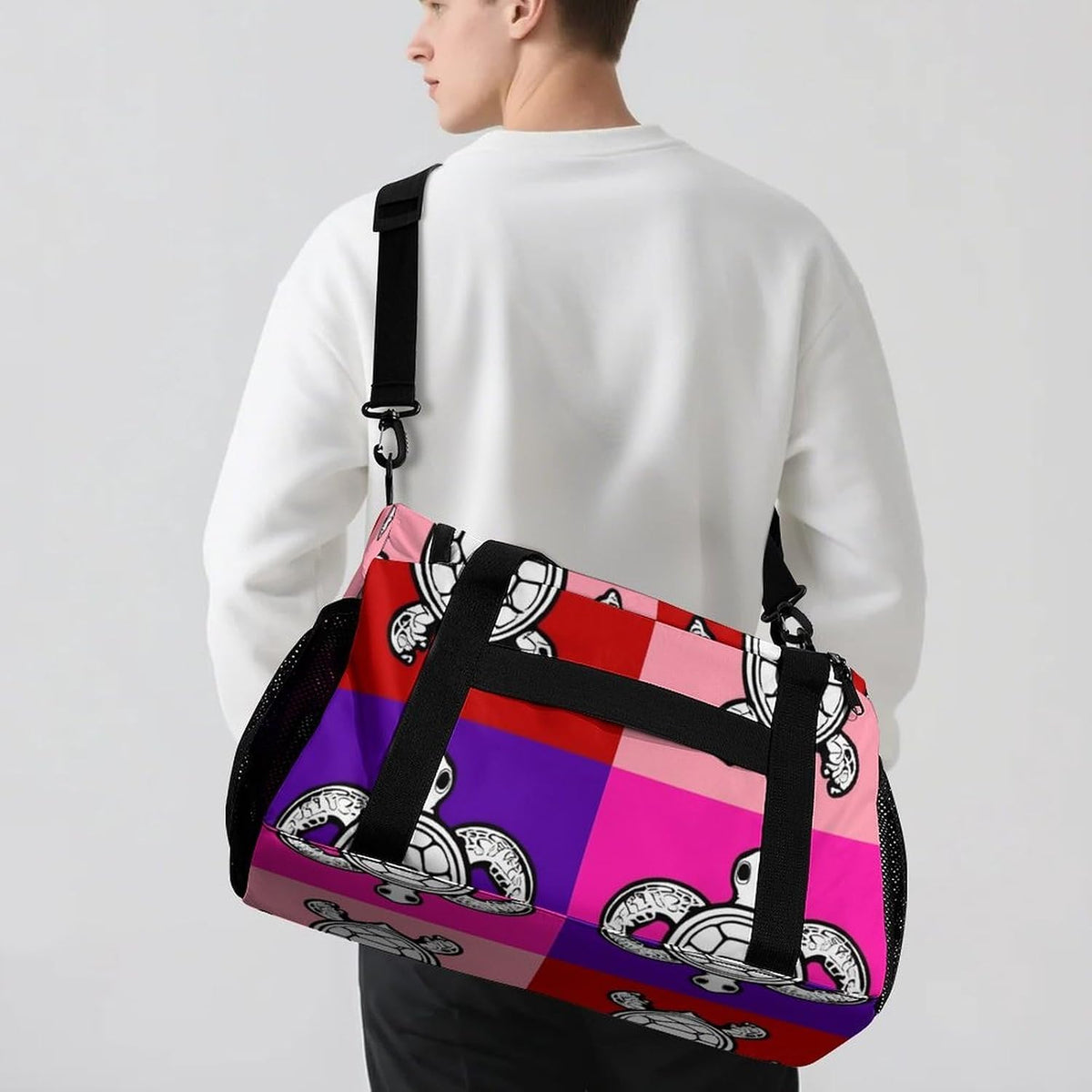 Travel Gym Bag Duffel Sports Weekender Overnight Easy Clean Material for Workout Travel