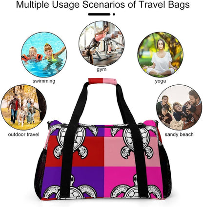Travel Gym Bag Duffel Sports Weekender Overnight Easy Clean Material for Workout Travel