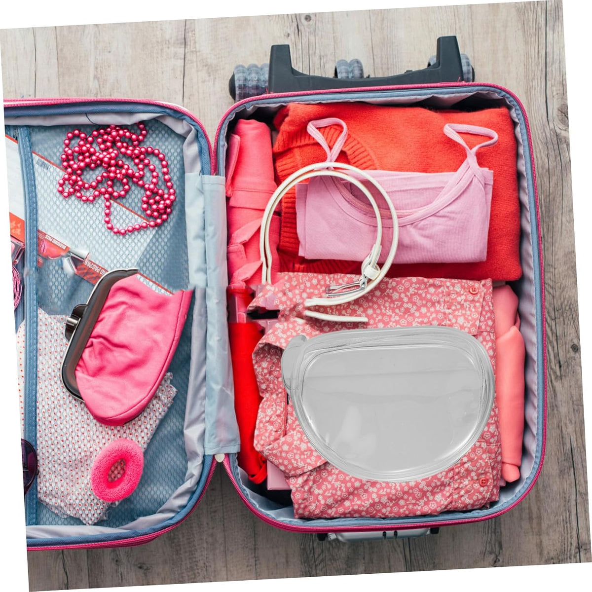 Underwear Bag Set 2-pack Lingerie Storage Bag Travel Organizer Bra Protector Zipper Closing Compact Packing Accessory for Women