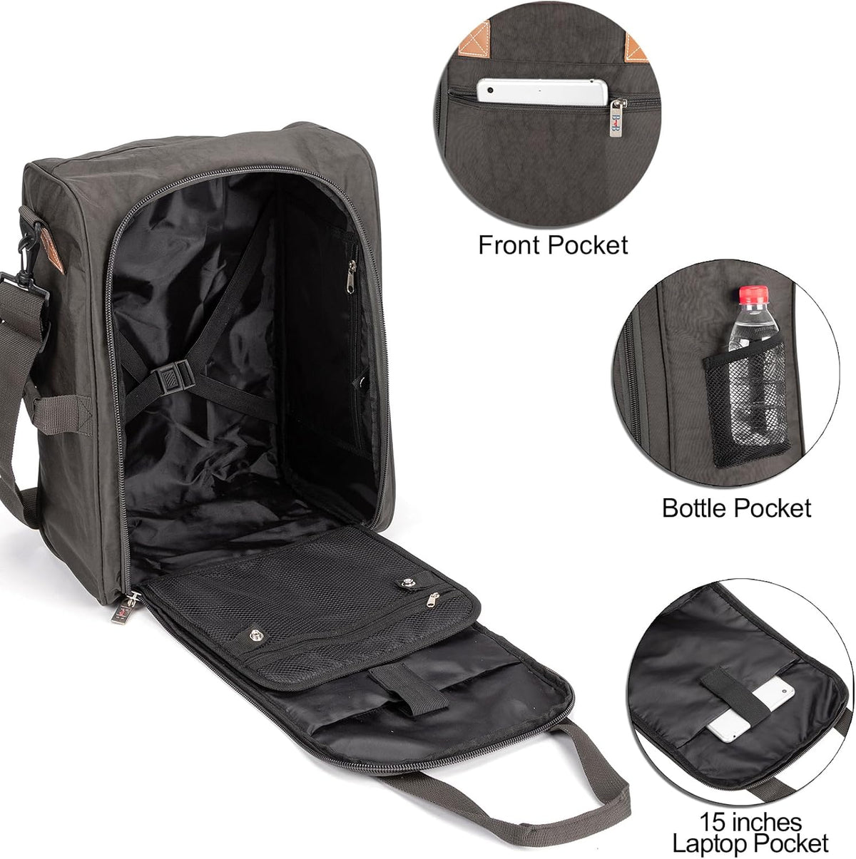 17X13X8 Inches JetBlus Airlines Personal Item Under Seat Duffel bag Suitable for Major Airlines including Spirit, Jetblue, Frontier, and American - Duffel Bag Design (Black)