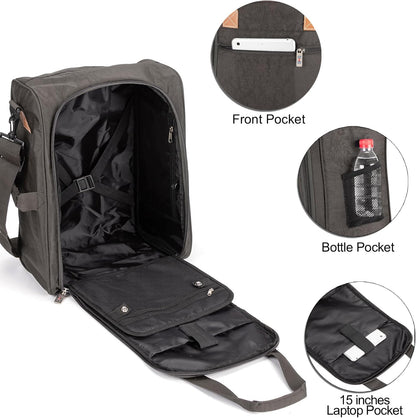17X13X8 Inches JetBlus Airlines Personal Item Under Seat Duffel bag Suitable for Major Airlines including Spirit, Jetblue, Frontier, and American - Duffel Bag Design (Black)
