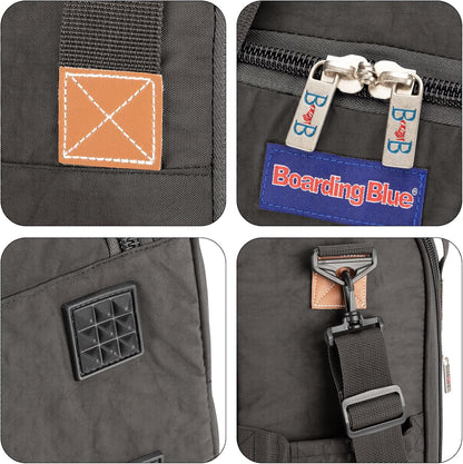 17X13X8 Inches JetBlus Airlines Personal Item Under Seat Duffel bag Suitable for Major Airlines including Spirit, Jetblue, Frontier, and American - Duffel Bag Design (Black)